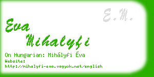 eva mihalyfi business card